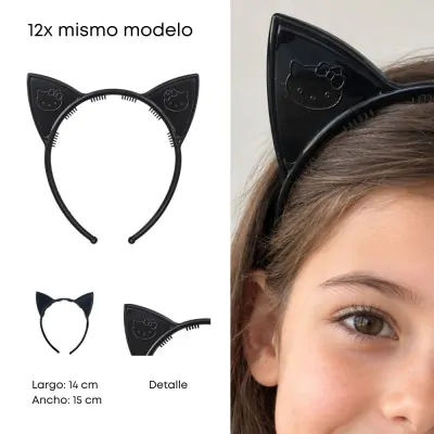 Vincha Gatito Kitty Cm Negro