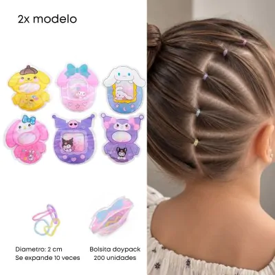 Gomita Silicona Sanrio Traslucido X12