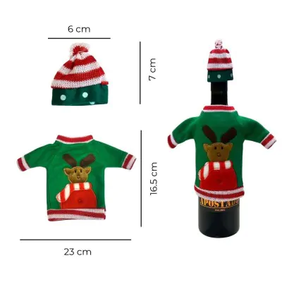 Funda Botella Navidad Vestimenta /1 X6