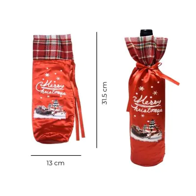 Funda Botella Navidad Cuadrille /4 X6