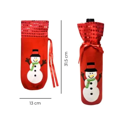Funda Botella Navidad Bordada /1 X6
