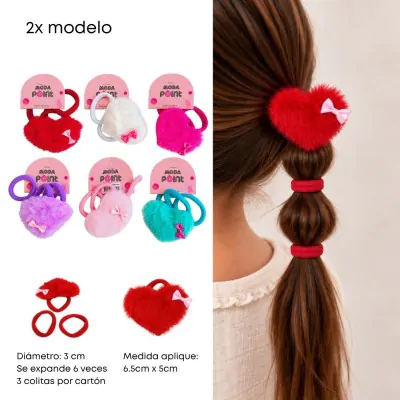 Colita Felpuda Corazon Mono X12