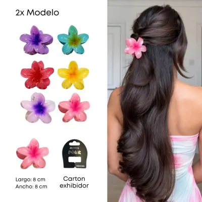 Broche Flor Bali Degrade 8cm - Color X12