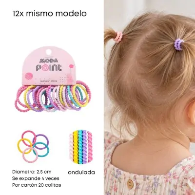 Colita Toalla Bebe Ondulada Pastel X12