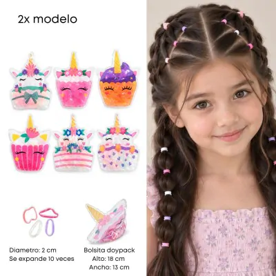 Gomita Silicona Unicornio Postre Rosas X12