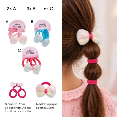 Colita Infantil Mono Peluche Pastel X12