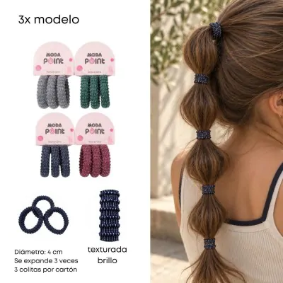 Colita Texturada Brillo Escolar X12