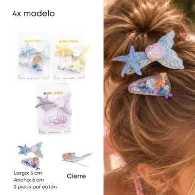 Set Pico Tela Oceano Sirena X12