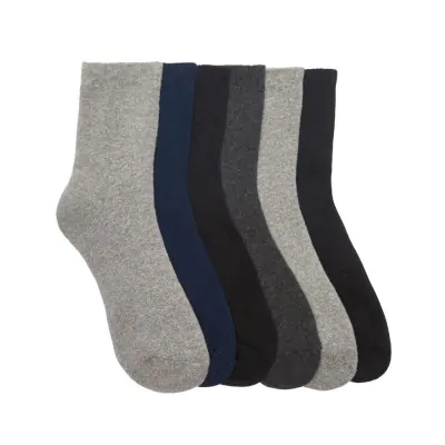 Medias 3/4 Termica Extra Algodon Y Lycra Lisa Hombre Talle Unico Elemento X6