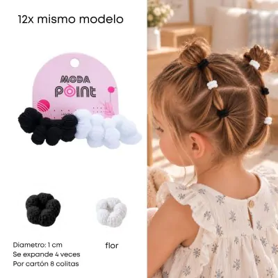 Colita Mini Flor B/n X12