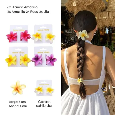 Broche Flor Bali Degrade 4cm - Mate X12