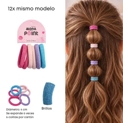 Colita Toalla Brillo Pastel X12