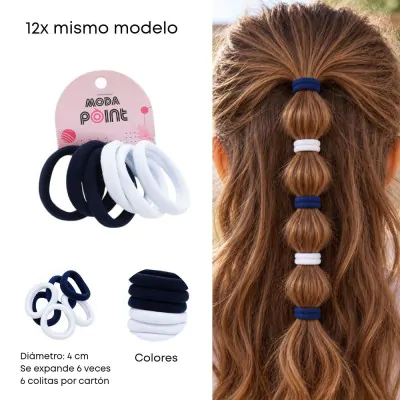 Colita Toalla Mediana -blanco Y Azul X12