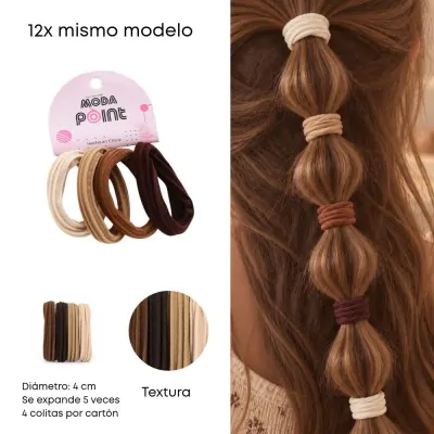 Colita Ondulada Marron X12