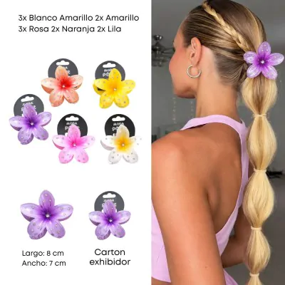 Broche Flor Bali Decorado Stras X12
