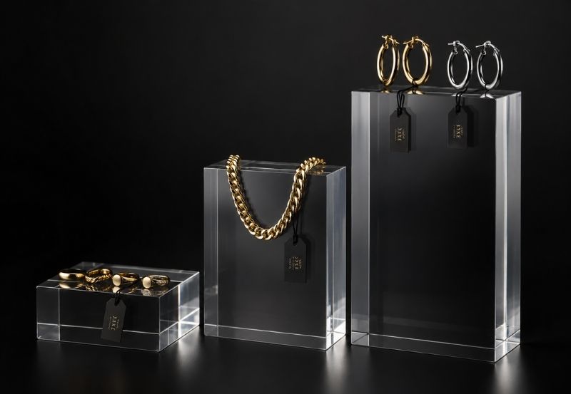 accesorios de moda por mayor en exhibición