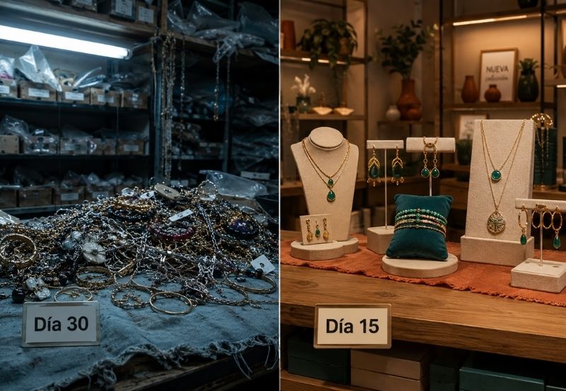 accesorios de moda por mayor en exhibición