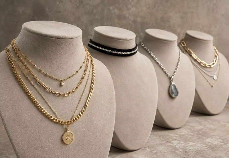 collares por mayor exhibidor cadenas chokers mayorista argentina