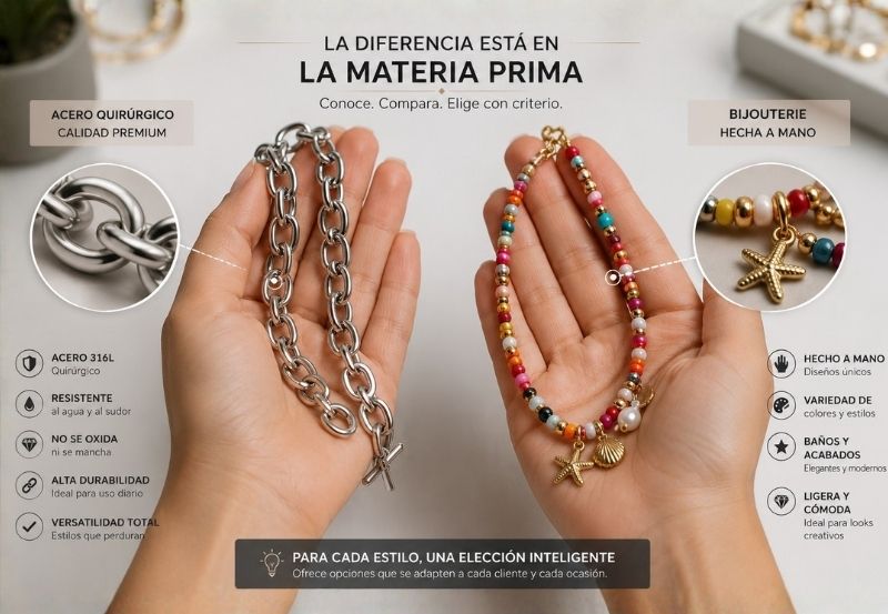 accesorios de moda por mayor en exhibición