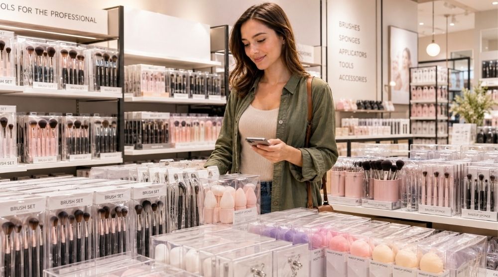 showroom de herramientas de maquillaje por mayor en Once