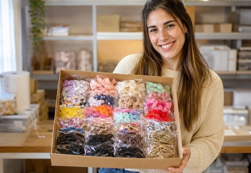 Variedad de gomitas y colitas de pelo mayoristas en Moda Point