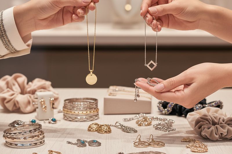accesorios de moda por mayor en exhibición